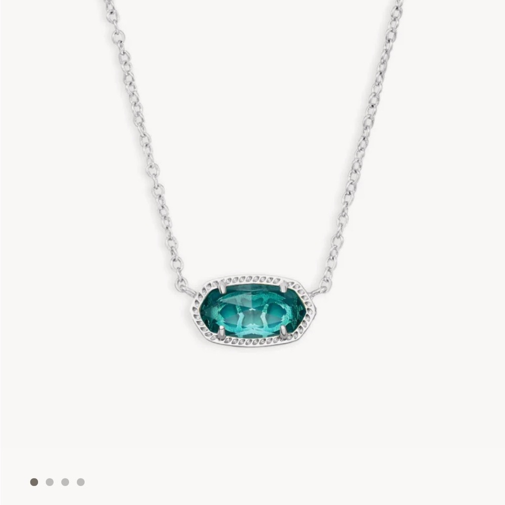 Kendra Scott Silver and Teal Necklace